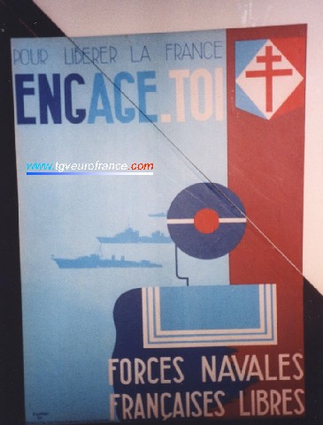 An advertisement for the young French men to join the navy forces for the liberation of France