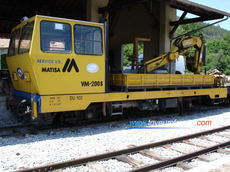 Une draisine MATISA des CP en gare de Saint-André-les-Alpes (Alpes-de-Haute-Provence)