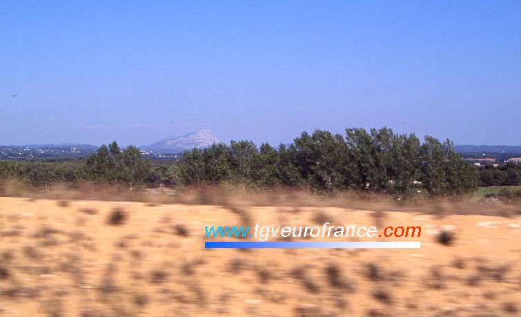 The 'Sainte-Victoire' Mountain near Aix-en-Provence TGV
