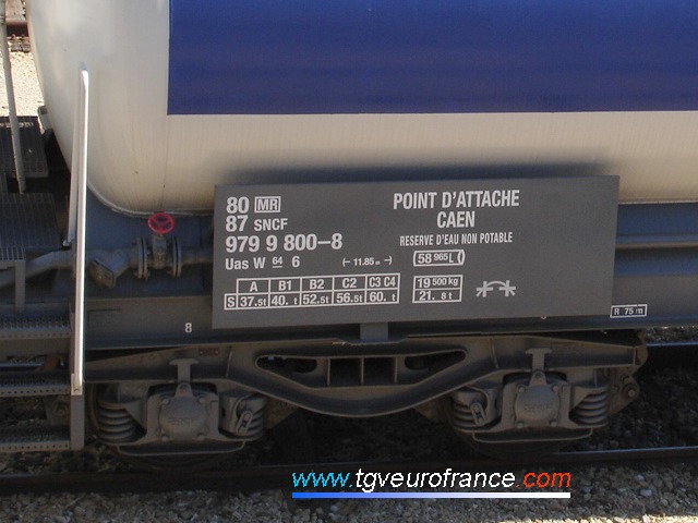 Marquage du wagon-citerne (Uas 80 87 979 9800-8)