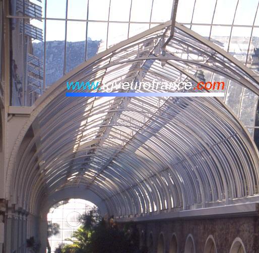 The glass roof of the winter garden of the 'Riviera Palace'